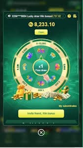 K666 Game lucky draw spin wheel with PKR prizes and invite friend bonus